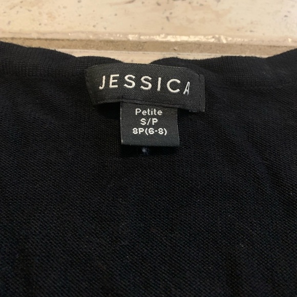 Jessica Petite Sequin Cardigan Black V-Neck S/P (6-8) - Picture 3 of 6